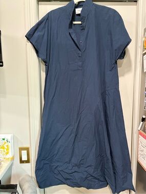 Akris Punto Deep Navy Button-Up Dress